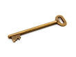 old golden key on white background old golden key on white background