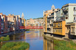 old town on riverbank of Onyar, Girona, Spain