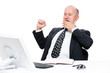 tired businessman in office tired businessman in office