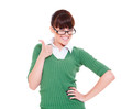 woman showing thumbs up woman showing thumbs up