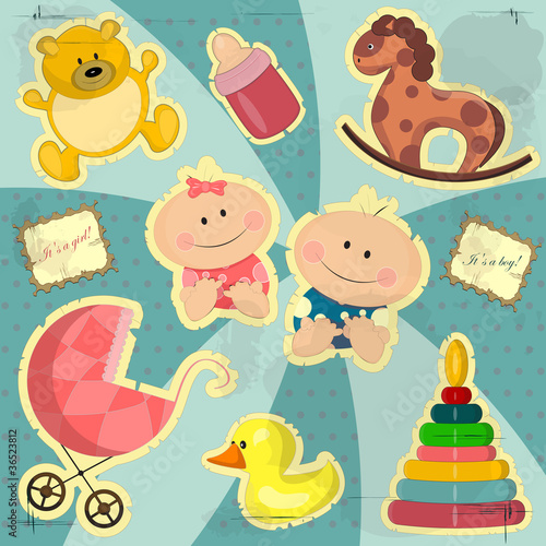 Vector: baby card baby card