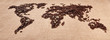 Map made of coffee