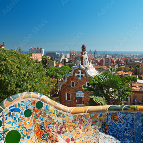 Photo: Park Guell , Barcelona - Spain Park Guell , Barcelona - Spain