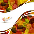 Colorful vector autumn background