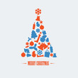 Vintage Vector christmas tree