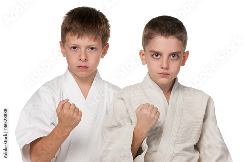 Photo: Serious boys in kimono Serious boys in kimono