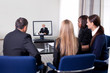 Businesspeople at a video conference