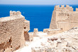 Ruins of ancient temple. Lindos. Rhodes island. Greece Ruins of ancient temple. Lindos. Rhodes island. Greece