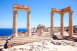 Ruins of ancient temple. Lindos. Rhodes island. Greece