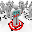Team Player Targeted in Organizational Org Chart Teamwork