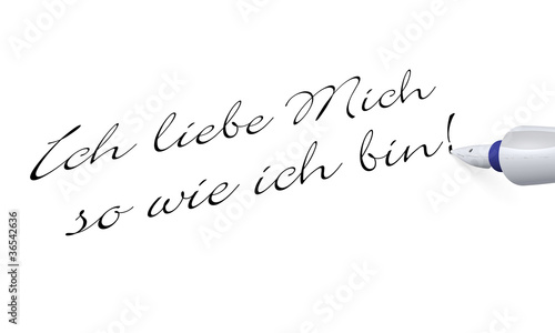 Illustration: Stift Konzept - Ich liebe Mich so wie ich bin! Stift Konzept - Ich liebe Mich so wie ich bin!