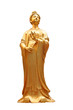 image of golden religious goddess in a temple in china