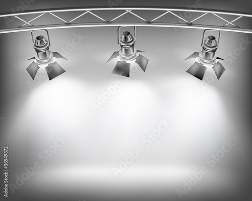 Vector: Wall with lights. Vector illustration. Wall with lights. Vector illustration.