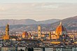 Florence, view of Duomo and Giotto's bell tower, and Santa croce