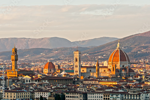 Photo: Florence, view of Duomo and Giotto's bell tower, and Santa croce Florence, view of Duomo and Giotto's bell tower, and Santa croce