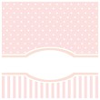 Sweet pink card or invitation for birthday or baby show