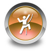 Orange Glossy Pictogram "Rock Climbing"