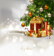 Christmas background with burning candles