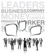 business people speech bubbles