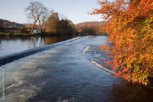 Photo: Weir on River Leven, Newby Bridge, Cumbria Weir on River Leven, Newby Bridge, Cumbria