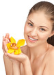 Beautiful woman with flower Beautiful woman with flower