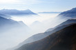 Foto: Valtellina - Sondrio - vista con nebbia Valtellina - Sondrio - vista con nebbia