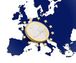 Eine Euromünze