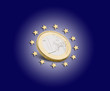 Eine Euromünze