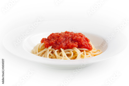 Photo: Spaghetti with tomato sauce Spaghetti with tomato sauce