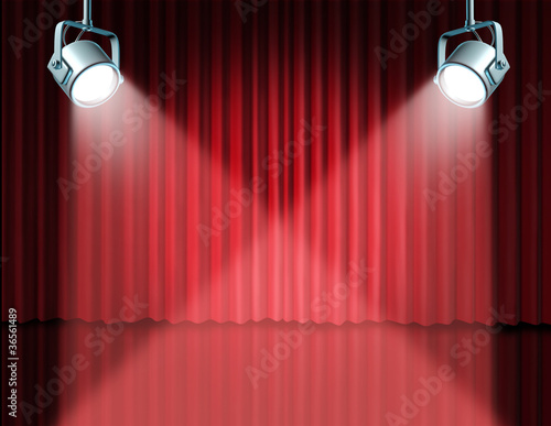 Illustration: In the spotlight featuring concept In the spotlight featuring concept