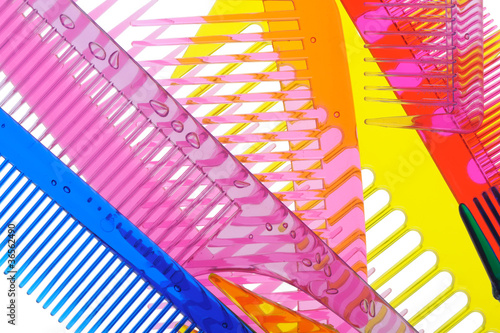 Foto: Set multi-coloured transparent combs Set multi-coloured transparent combs