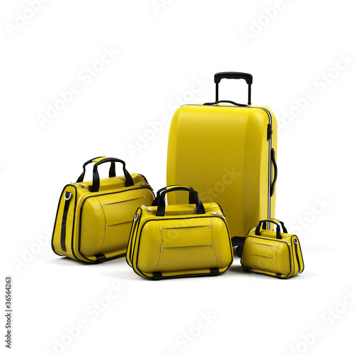 Illustration: Suitcases isolated on a white background. Suitcases isolated on a white background.