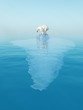last polar bear on iceberg