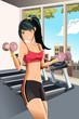 Girl exercising