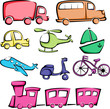 Transportation vehicles icons