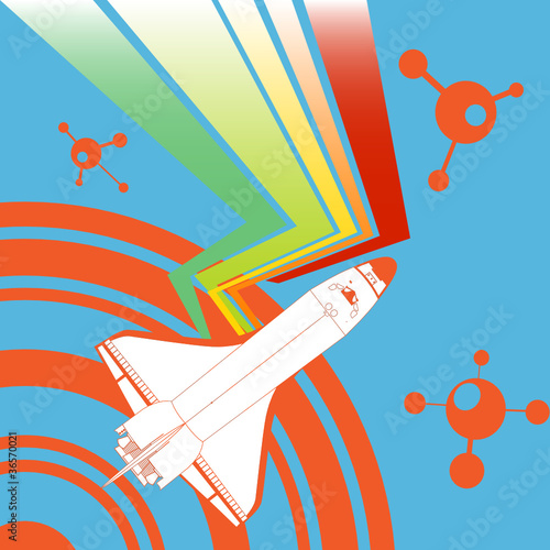 Vector: abstract shuttle background abstract shuttle background
