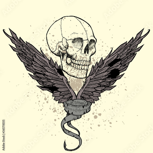 Vector: skull emblem skull emblem