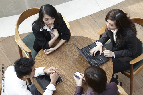 Photo: Asian Business people having a meeting. Asian Business people having a meeting.