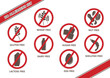 Allergen Free Vector Stickers Set