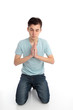 Kneeling in prayer