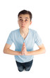 Kneeling in prayer