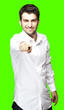 man pointing