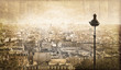Photo: Vue sur Paris depuis Montmartre, vintage - France Vue sur Paris depuis Montmartre, vintage - France