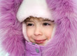 Happy little girl winter