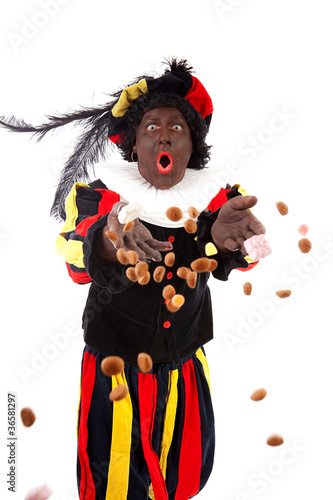 Photo: Zwarte piet ( black pete) typical Dutch character Zwarte piet ( black pete) typical Dutch character