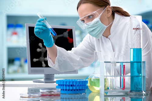 Photo: scientist working at the laboratory scientist working at the laboratory