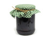 glass of plum jam