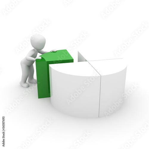 Illustration: Kreisdiagramm mit hervorgehobenen Teil Kreisdiagramm mit hervorgehobenen Teil