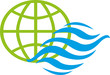 Erde, Erdball, Wellen, Symbol Erde, Erdball, Wellen, Symbol