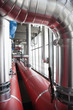 Pipes connecting tanks in factory